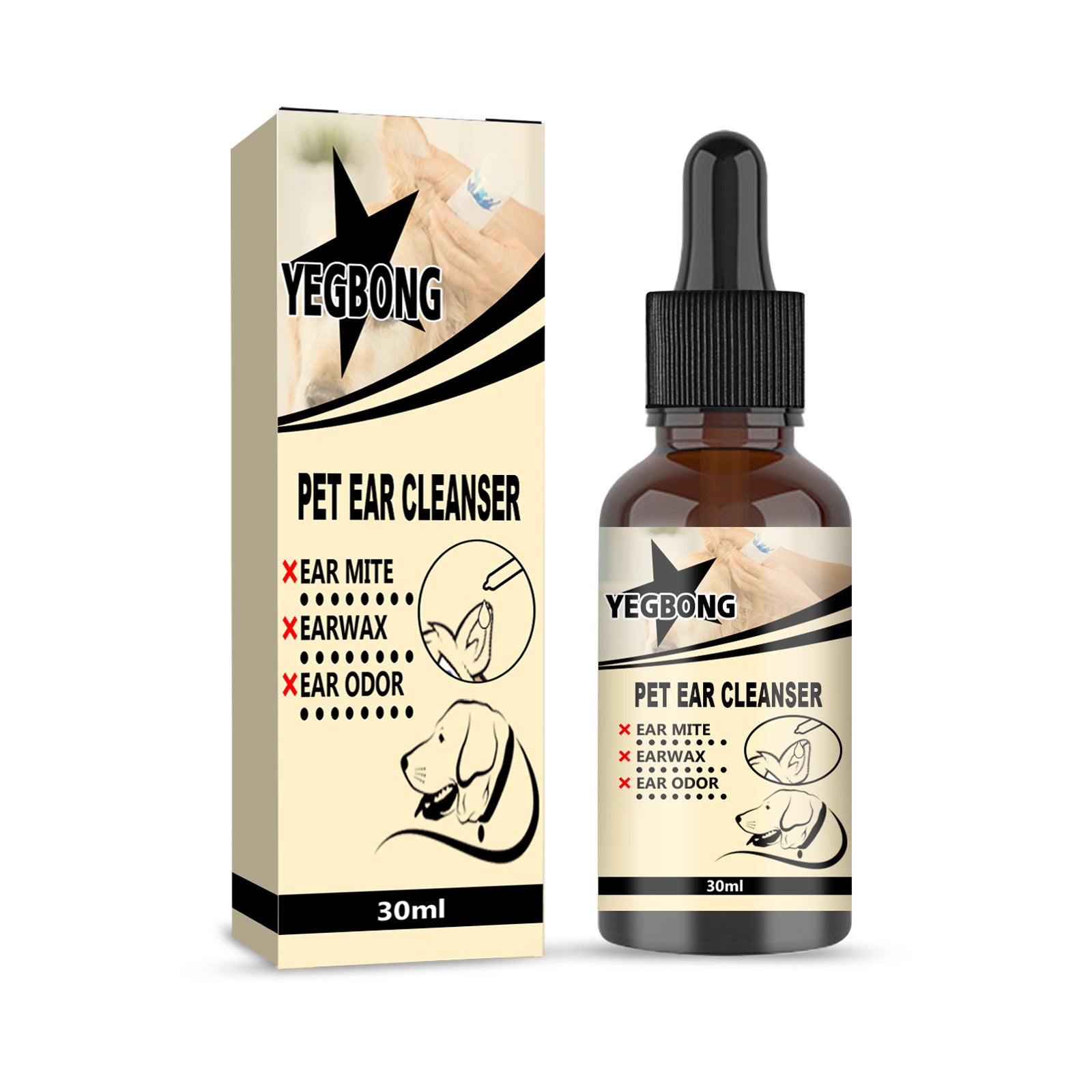 Pet 30ml Ear Mite Cleaning Solution