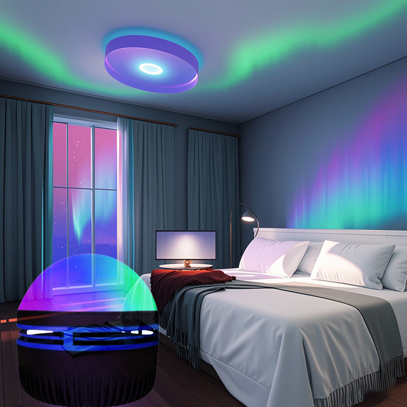 Veilleuse à LED effet ondulations d'eau avec projection lumineuse