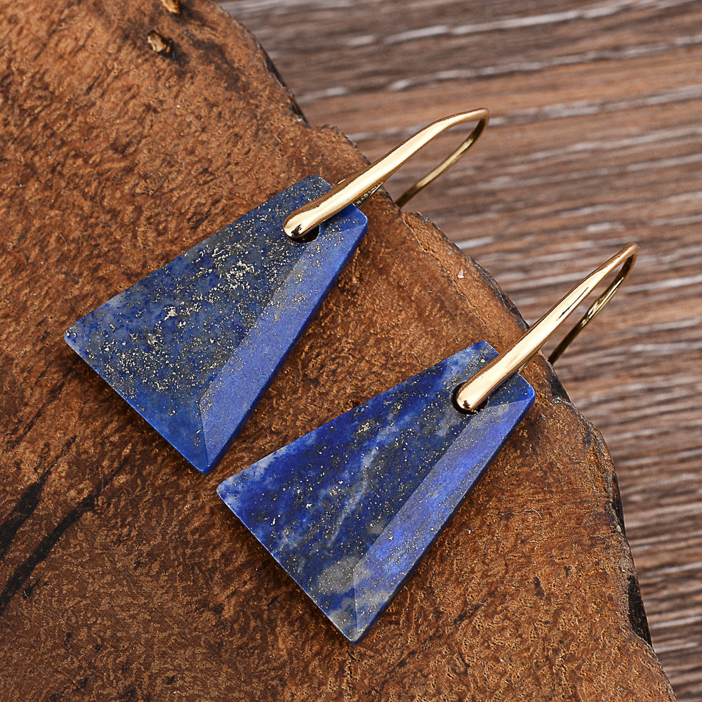 Lapis Lazuli Earrings European And American Fashion Earrings Multicolor Fashion Earrings