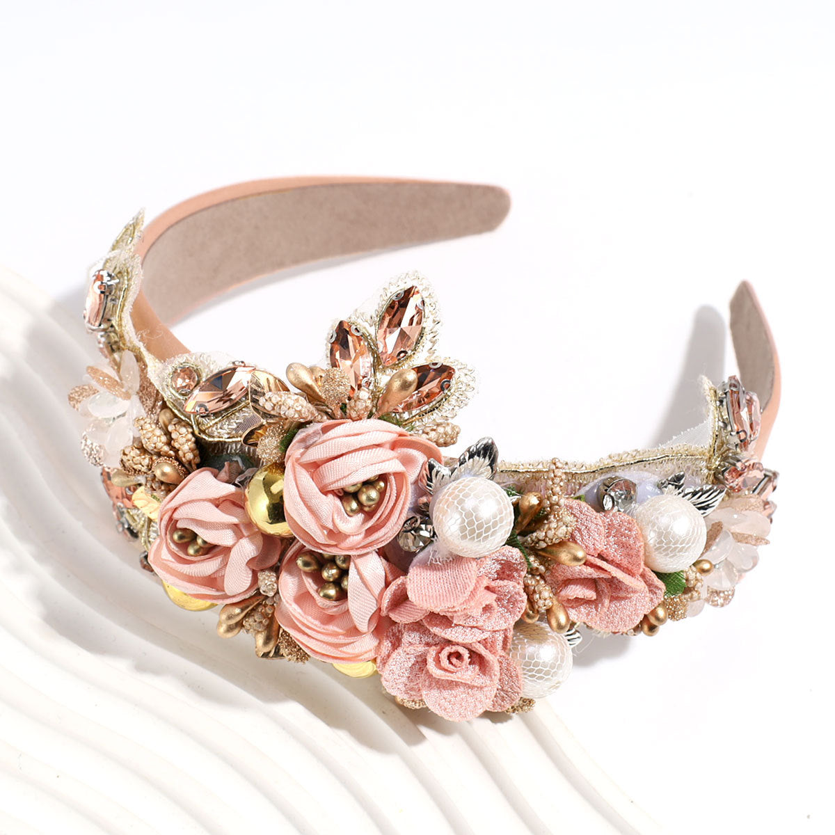 European And American Style Baroque Heavy Industry Rhinestone Pearl Headband