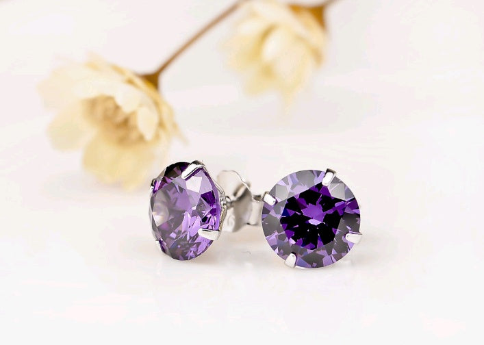 Stud earrings unisex fashion simple earrings Korean version of the four claws earrings