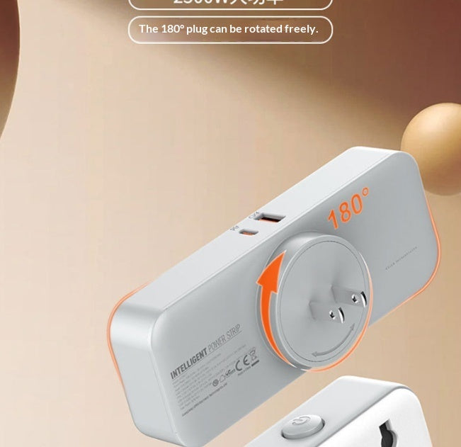 Multi-functional 180-degree Rotating Wireless Power Strip