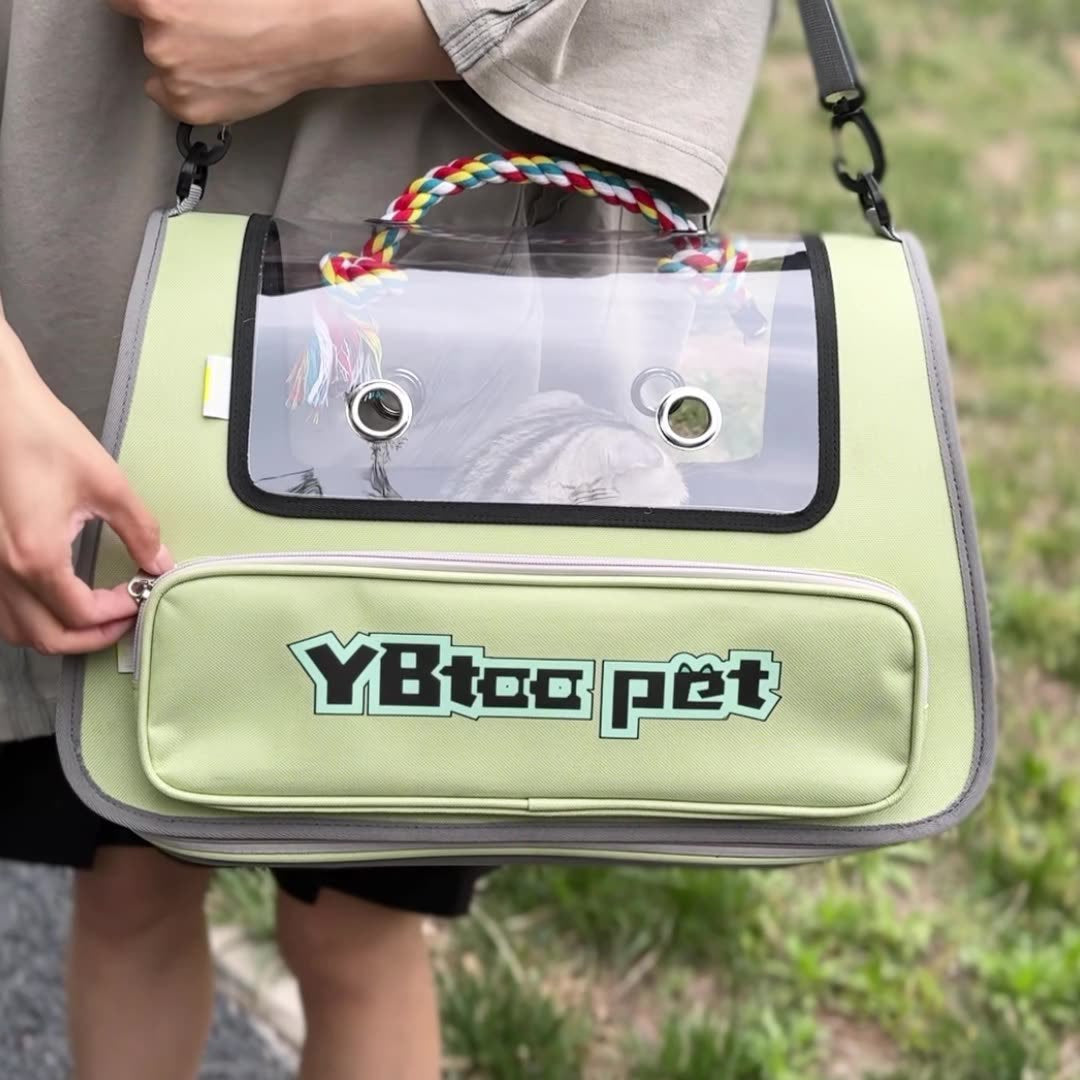 Pet Bag Portable Transparent Visual Large Capacity Pet Supplies Foldable