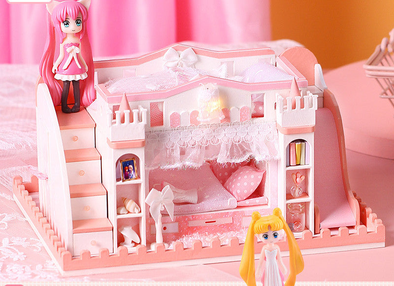 Small house model assembled villa house toy
