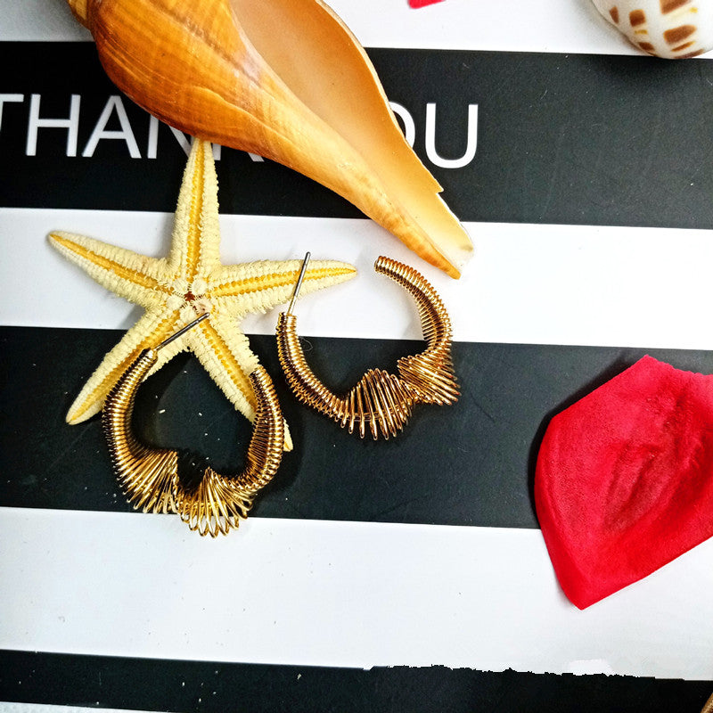 Individual spring earrings