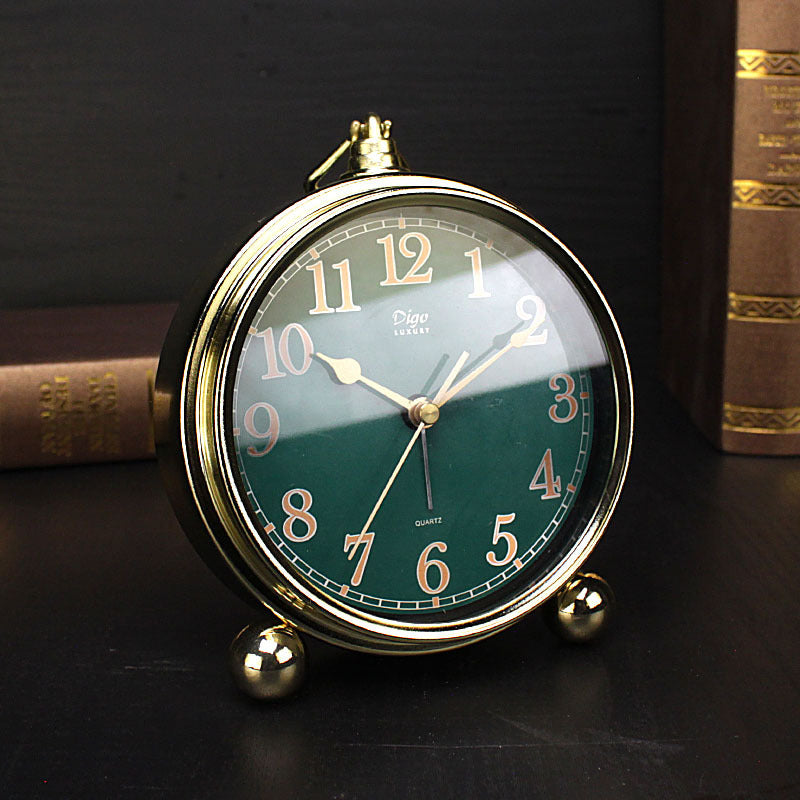Luxury Gold-plated Silent Metal Alarm Clock