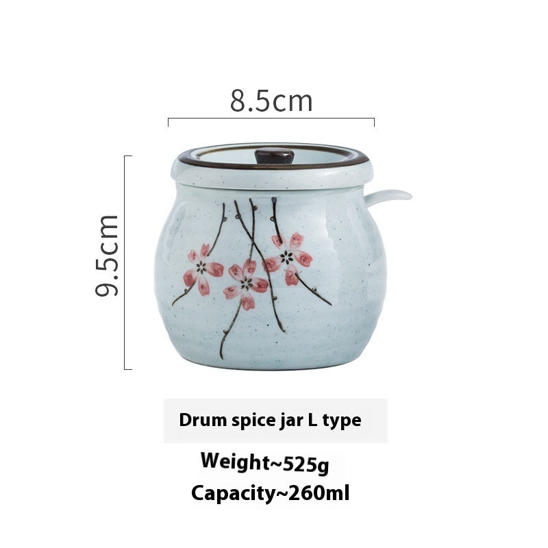 Dining Restaurant Ceramic Seasoning Jar Single Salt Jar