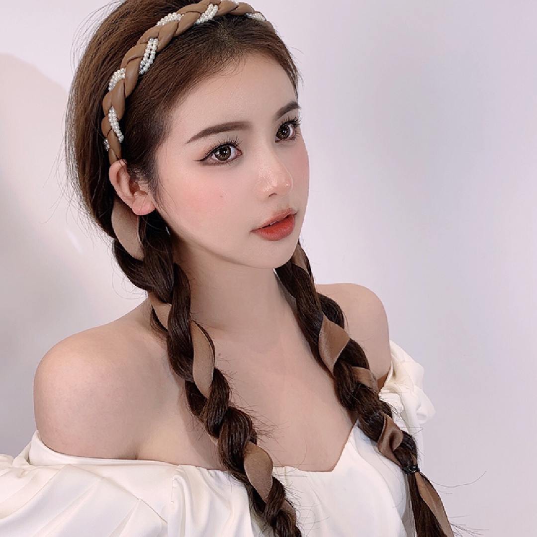 Hair Hoop Female Headdress Fried Dough Twist Braid Braided Hair Clip