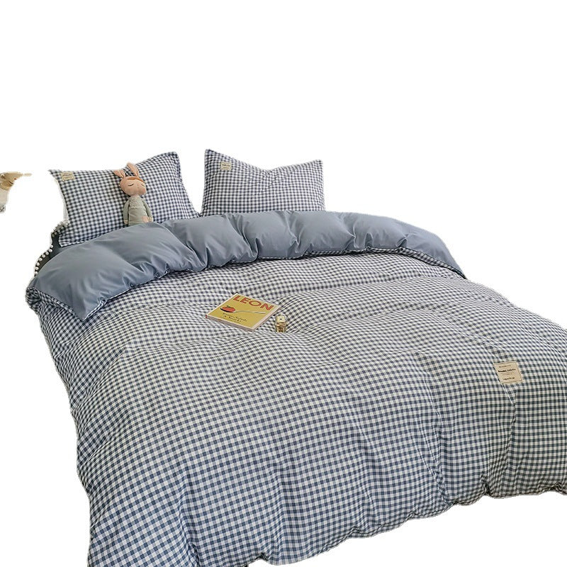 Modern Minimalist Washed Cotton Four-piece Bedding Set