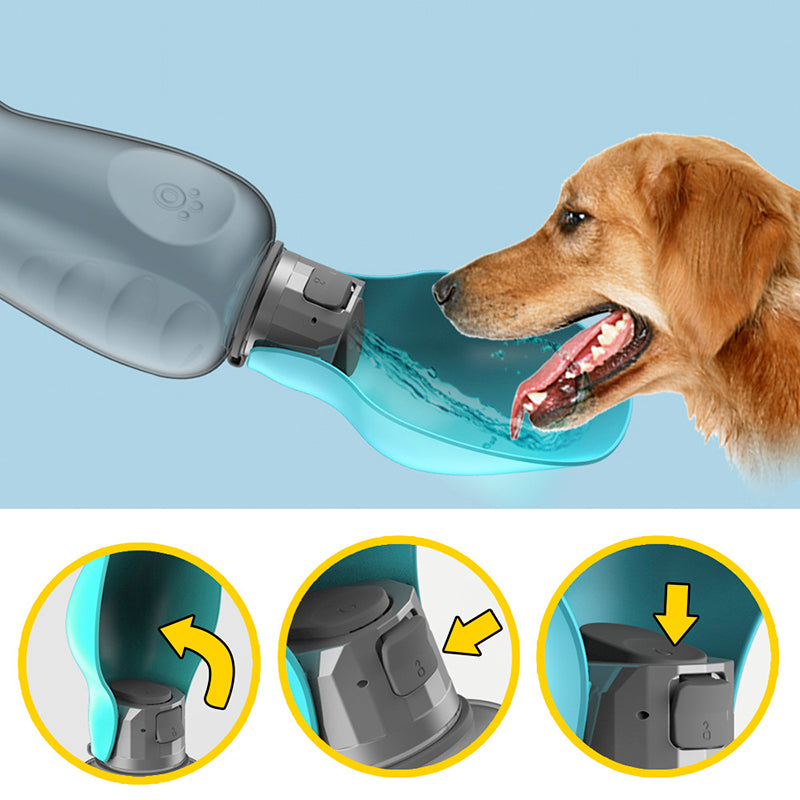 Bouteille d'eau 800ml pour chien, Gamelle Portable Grande Capacité Anti-fuite pour Animaux, Bol Pliable pour Golden Retriever, Accessoires de Promenade en Plein Air, Produits pour Animaux de Compagnie
