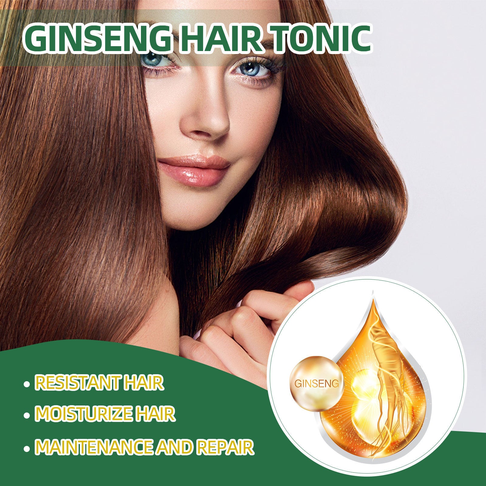 Vaporisateur liquide pour la croissance des cheveux au ginseng pour prévenir la perte de cheveux