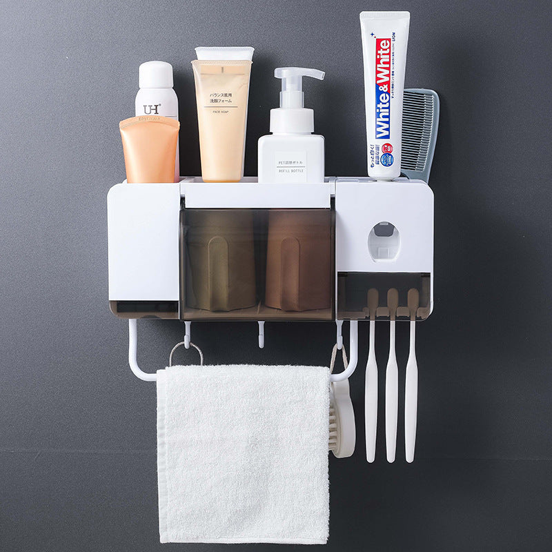 Hanging dust-proof toothbrush holder wash set