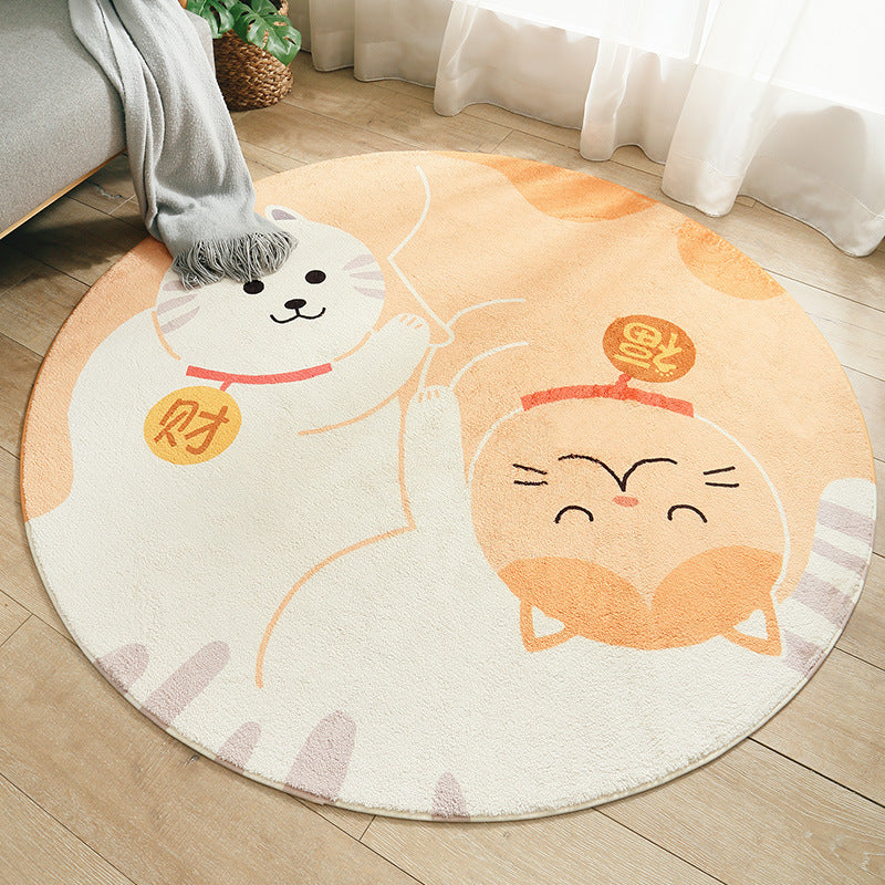 Home Living Room Bedroom Bedside Round Floor Mat
