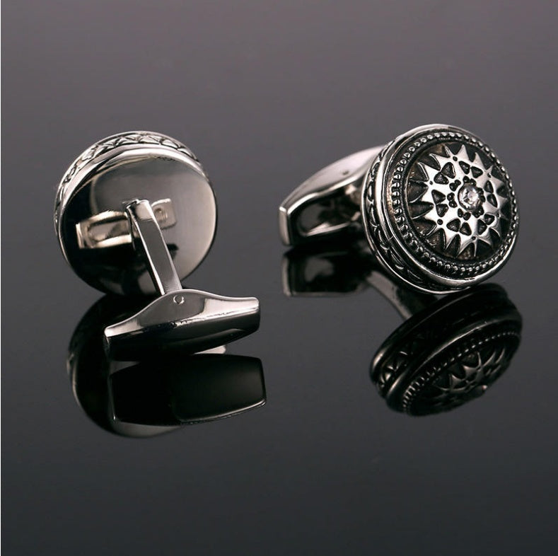 Boutons de manchette d'affaires Boutons de manchette diamant français
