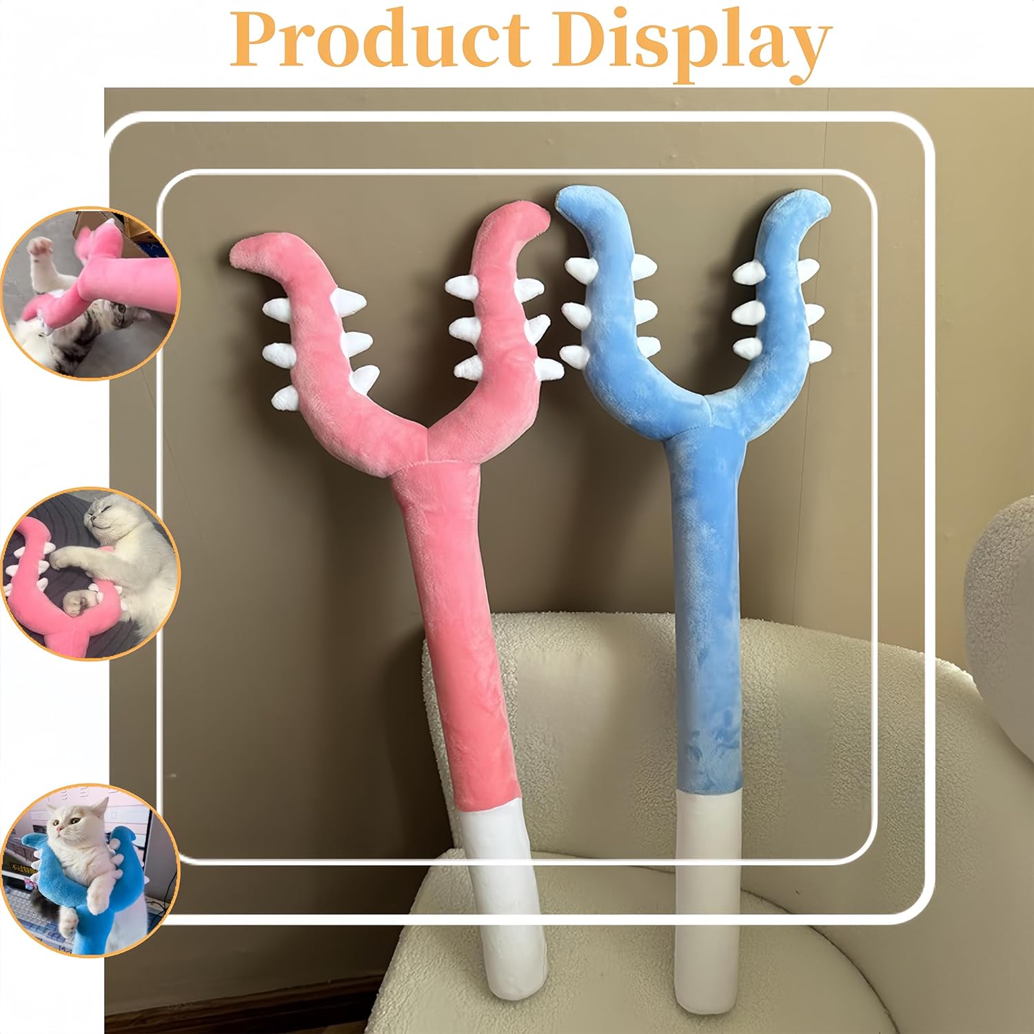 Plush Cat Wand Toy Catch The Naughty Cat Wand Pet Toys Interactive Cat Toy Chikawa Cat Toy Wand Sanctioning Cat Stick Toy Cat Toys For Indoor Cats