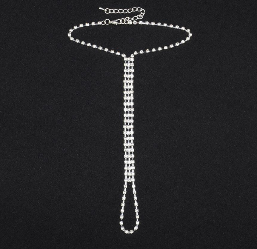 Cheville sexy pour femme, bracelet de cheville d'été avec strass, sandales de plage, chaîne de jambe, chaîne de cheville bohème en cristal