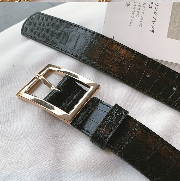 Ceinture décontractée polyvalente en PU
