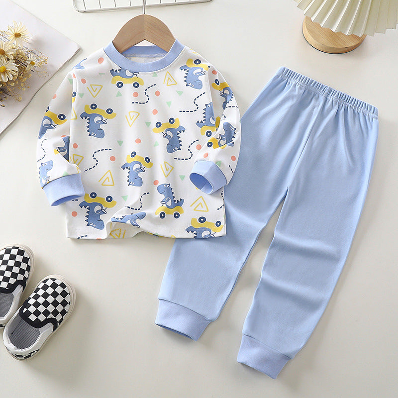 Children's Underwear Suit Pure Cotton Long Johns Top & Bottom Warm Loungewear