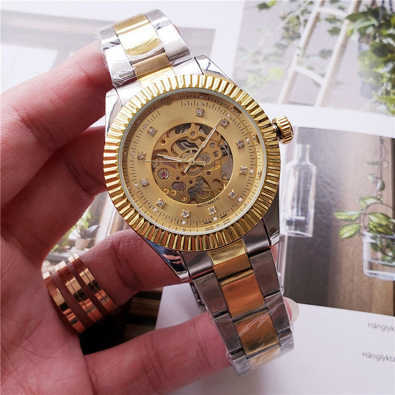 Montre mécanique homme casual évidée