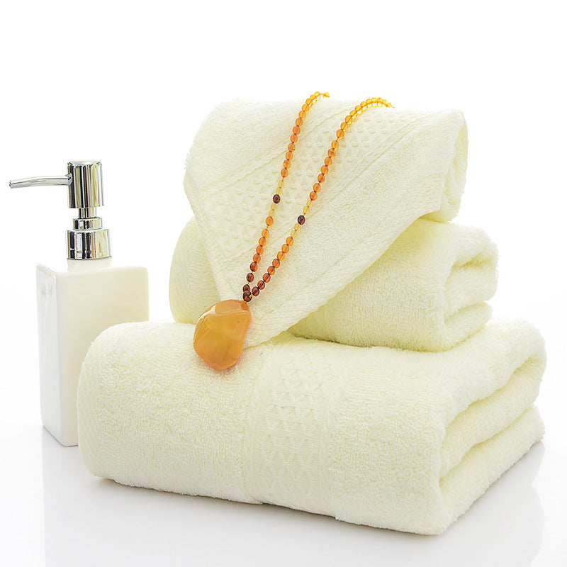 Bath Towel Long Staple Cotton Padded Towel Towel Square Plain Color