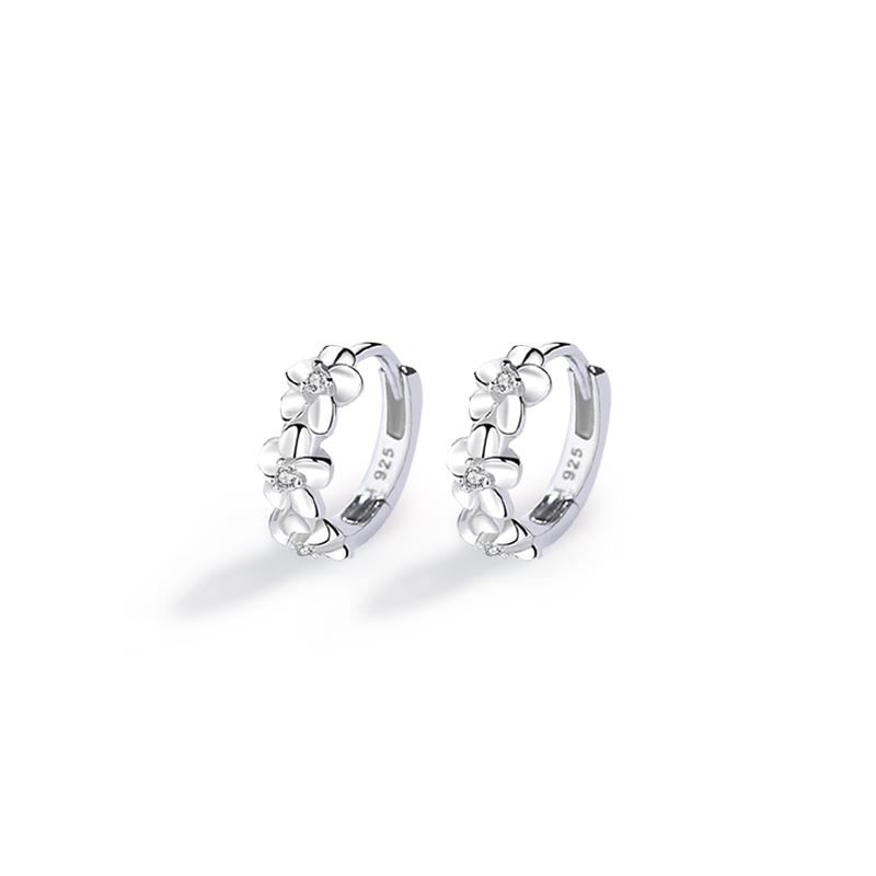 S925 Silver Flower Earrings For Women