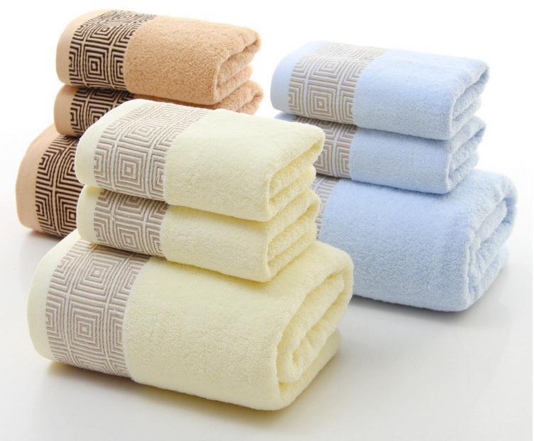 Towel 32-strand Pure Cotton Bath Towel Water Ripple Suit