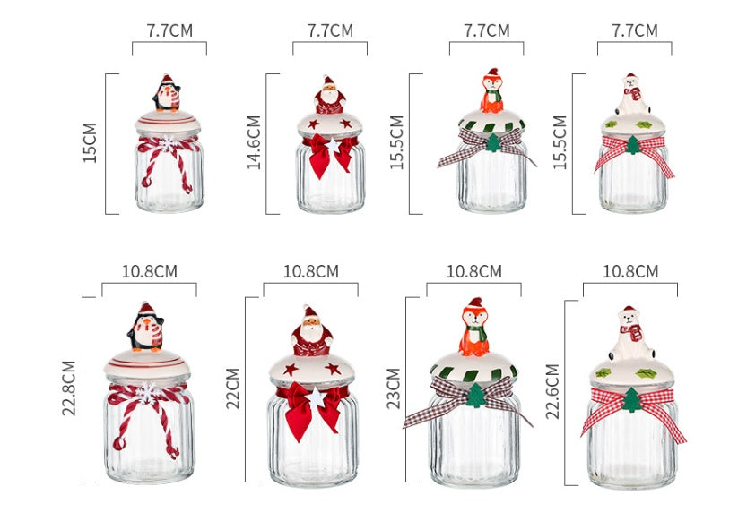 Candy Sealed Jar Snack Storage Box Storage Jar Biscuit Nut Glass Bottle