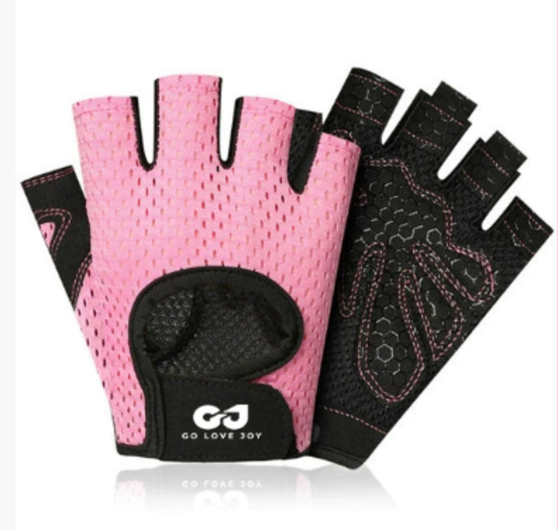 Gants de cyclisme mi-doigts respirants en maille papillon pour le fitness