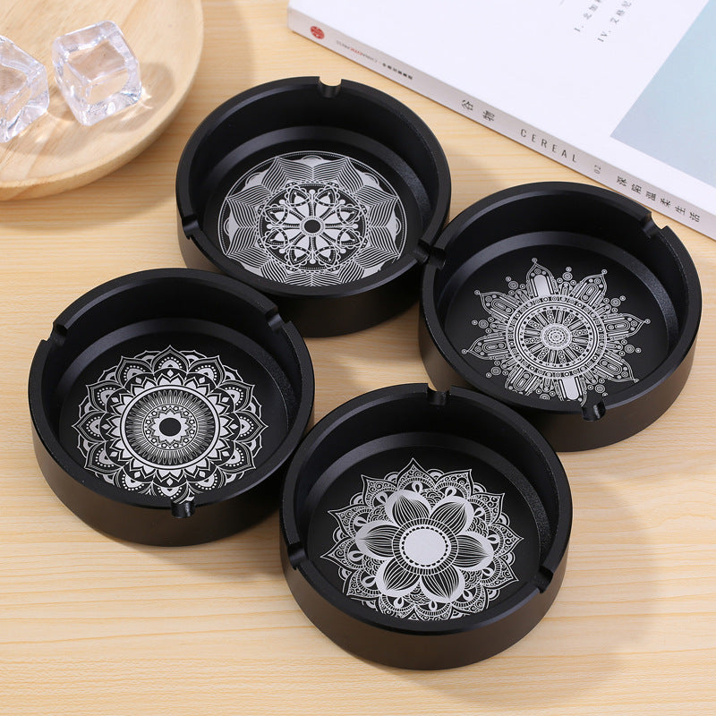 Round thickened aluminum alloy ashtray