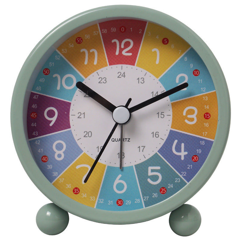 Metal Cartoon Children's Early Education Alarm Clock Student Desktop