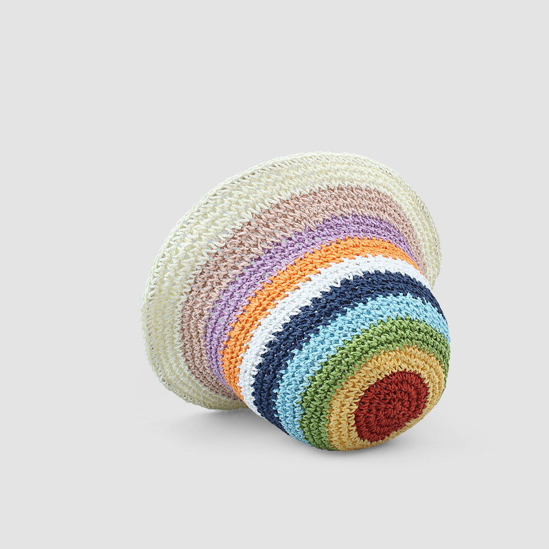 Rainbow Summer Sunscreen Sun Hat Seaside Beach
