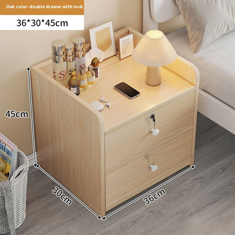 Bedside Table Modern Simple Small Simple Household Storage Locker With Lock