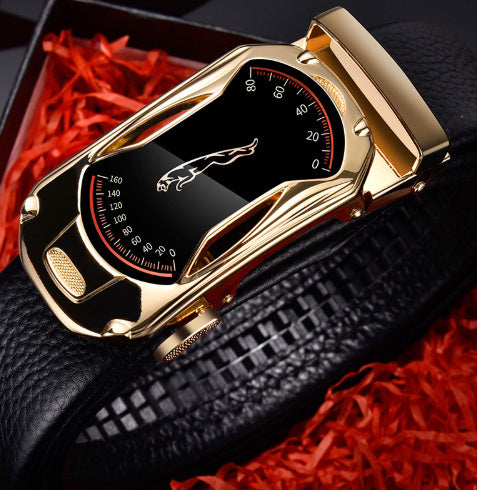 Men's leather belt
