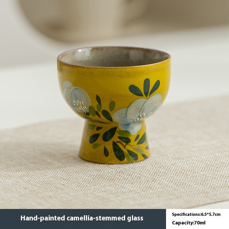 Camellia Tea Set Simple Home Teapot Tea Cup Gaiwan Complex
