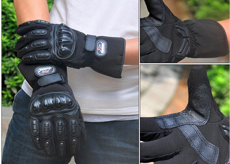 Straight-drive Motorcycle Gloves Winter Cold Protection Full Finger