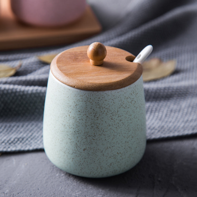 Japanese ceramic seasoning pot