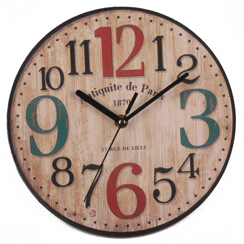 Creativity Simple Retro Home Frameless Wall Clock