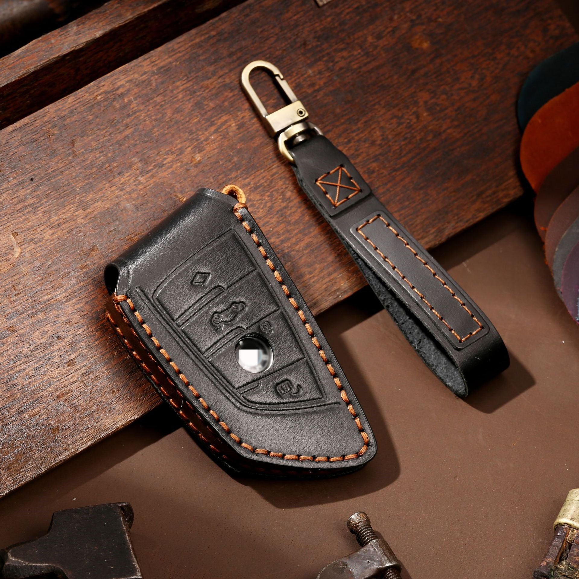 High-end Pure Handmade Genuine Leather Car Key Cover