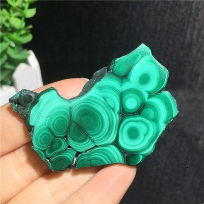 Natural Malachite Green Grinding Slice Mineral Specimen Ornamental Stone