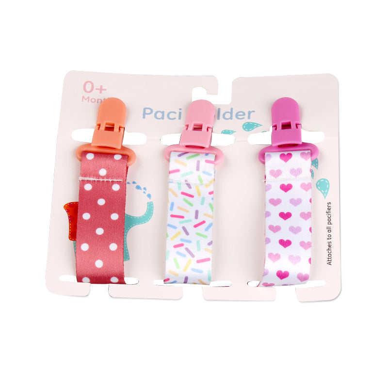 Cartoon Pattern Combination Three Packs Of Baby Pacifier Teether To Prevent Falling