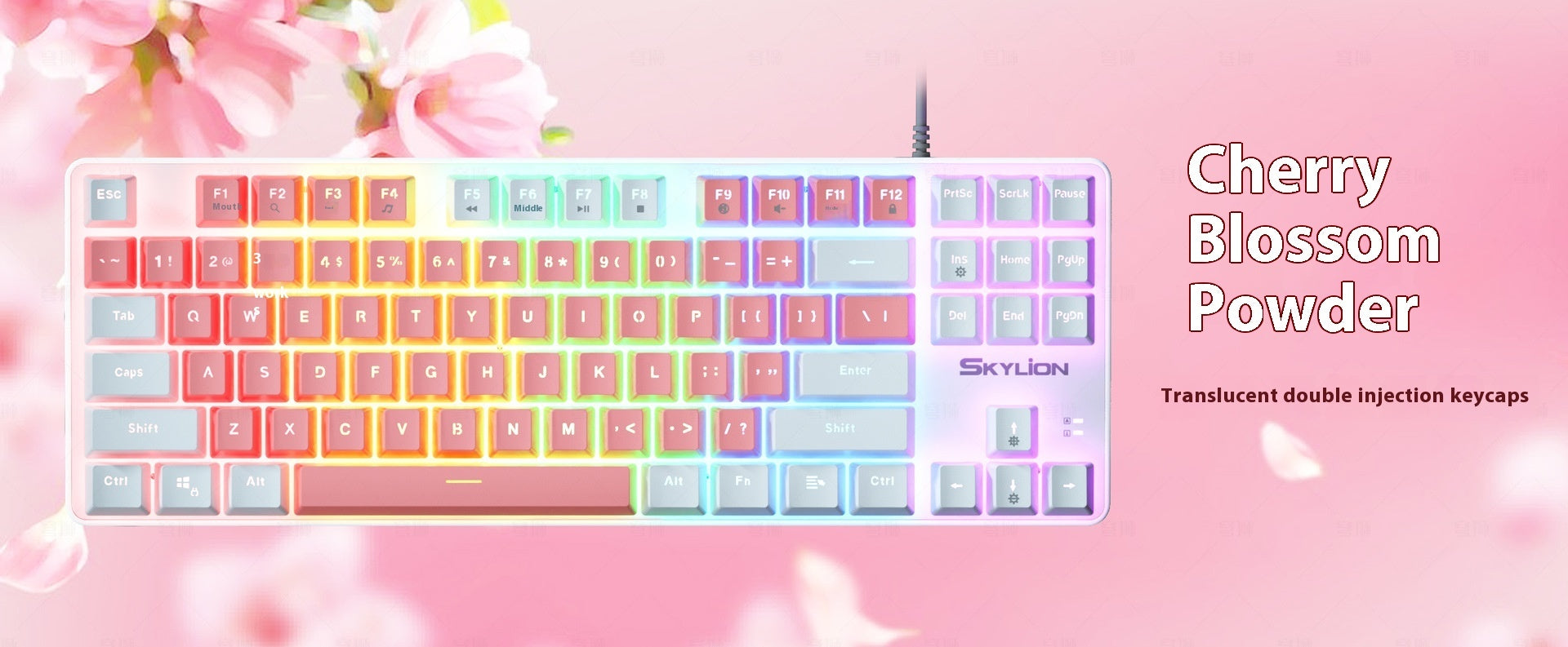 H87 Mechanical Green Axis Wired Two Colors Keyboard