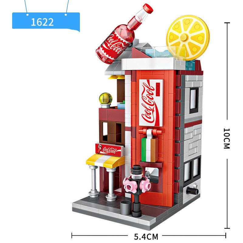 Mini street view puzzle assembled house toy