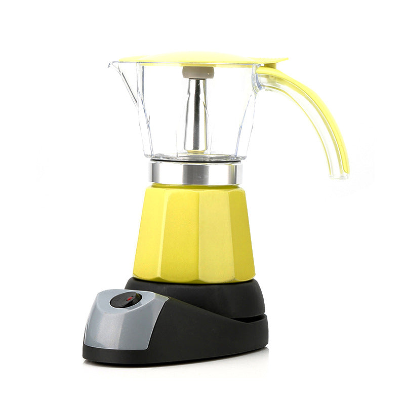 Octagonal Electric Heating Moka Pot Coffee Making Aluminum Appliance