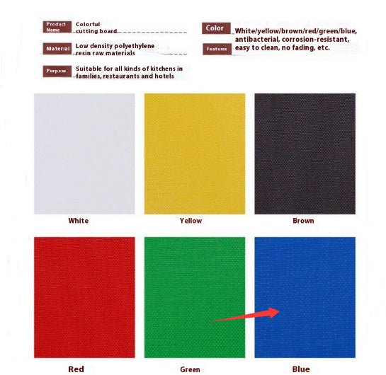 PE Mildew-proof And Tasteless Color Chopping Board Sushi Plastic Cutting Board