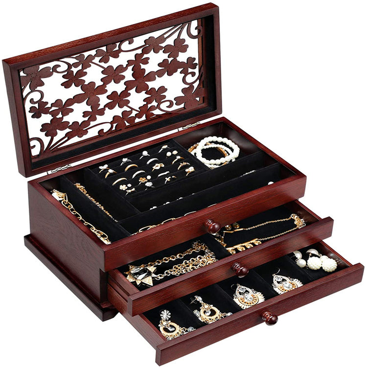 Wooden Princess Jewelry Large Capacity Storage Box