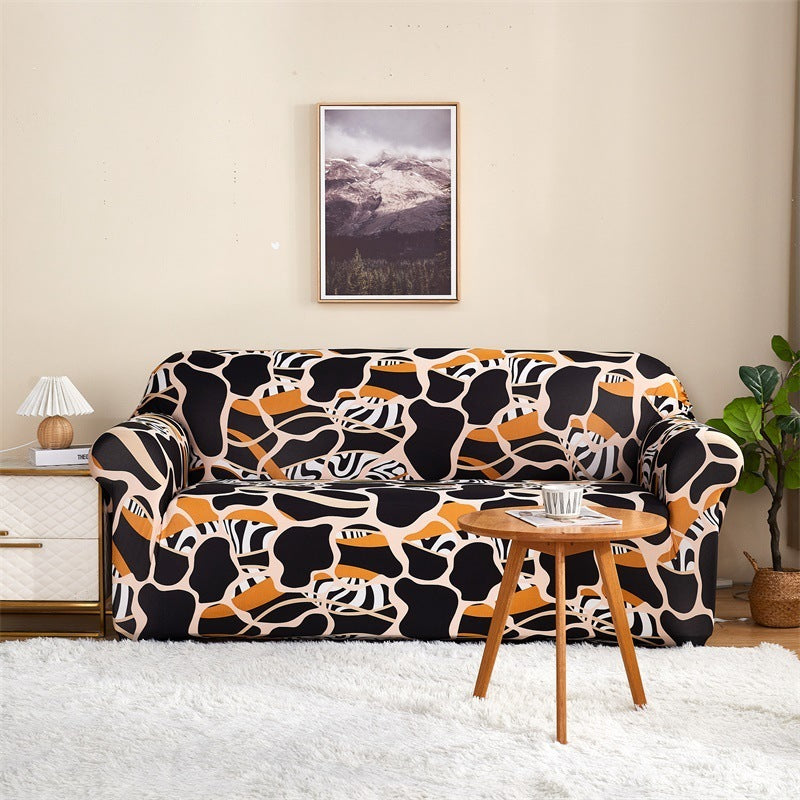 Elastic All-inclusive Milk Silk Printed Sofa Cover Universal