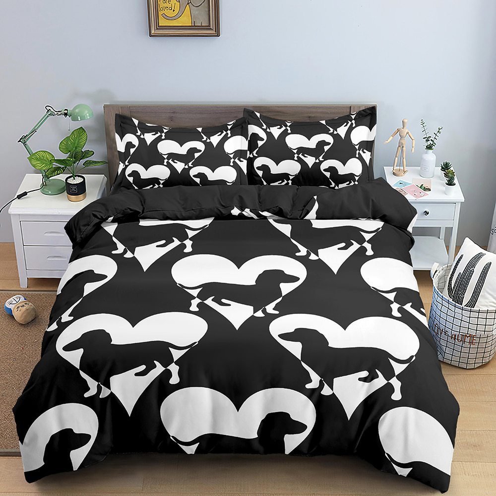 Three-piece Set Dachshund Bedding