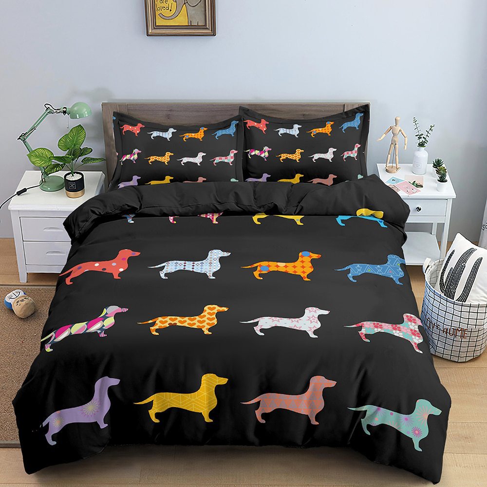 Three-piece Set Dachshund Bedding