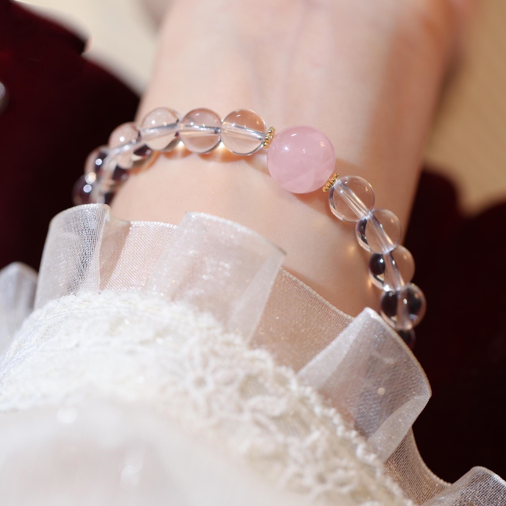 Single-loop White Crystal String With Passepartout Accessory