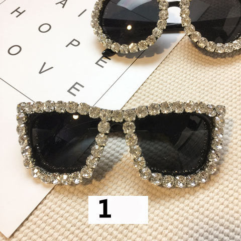 Handmade flower diamond sunglasses